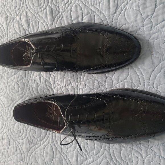 Florsheim Vintage Royal Imperial Wing Tips Size 8D Black main image 5